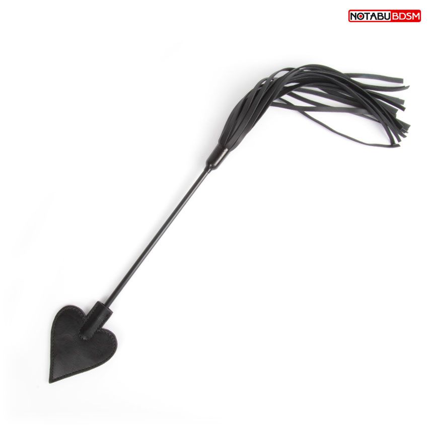 Черный двусторонний стек с наконечником-сердечком - 53 см. (черный)