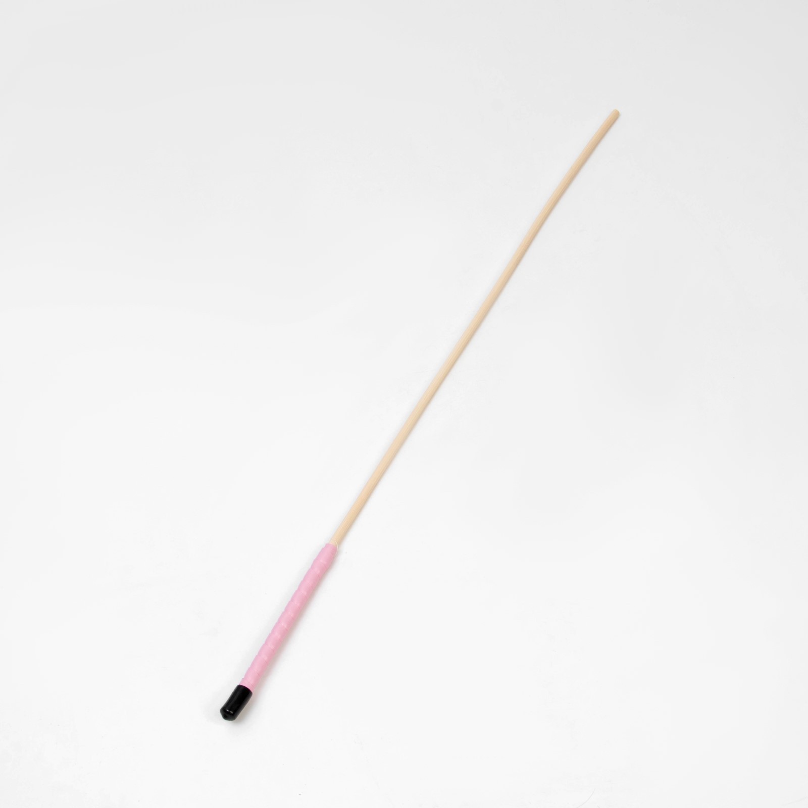 Деревянный стек с розовой ручкой - 60 см. (бежевый)
