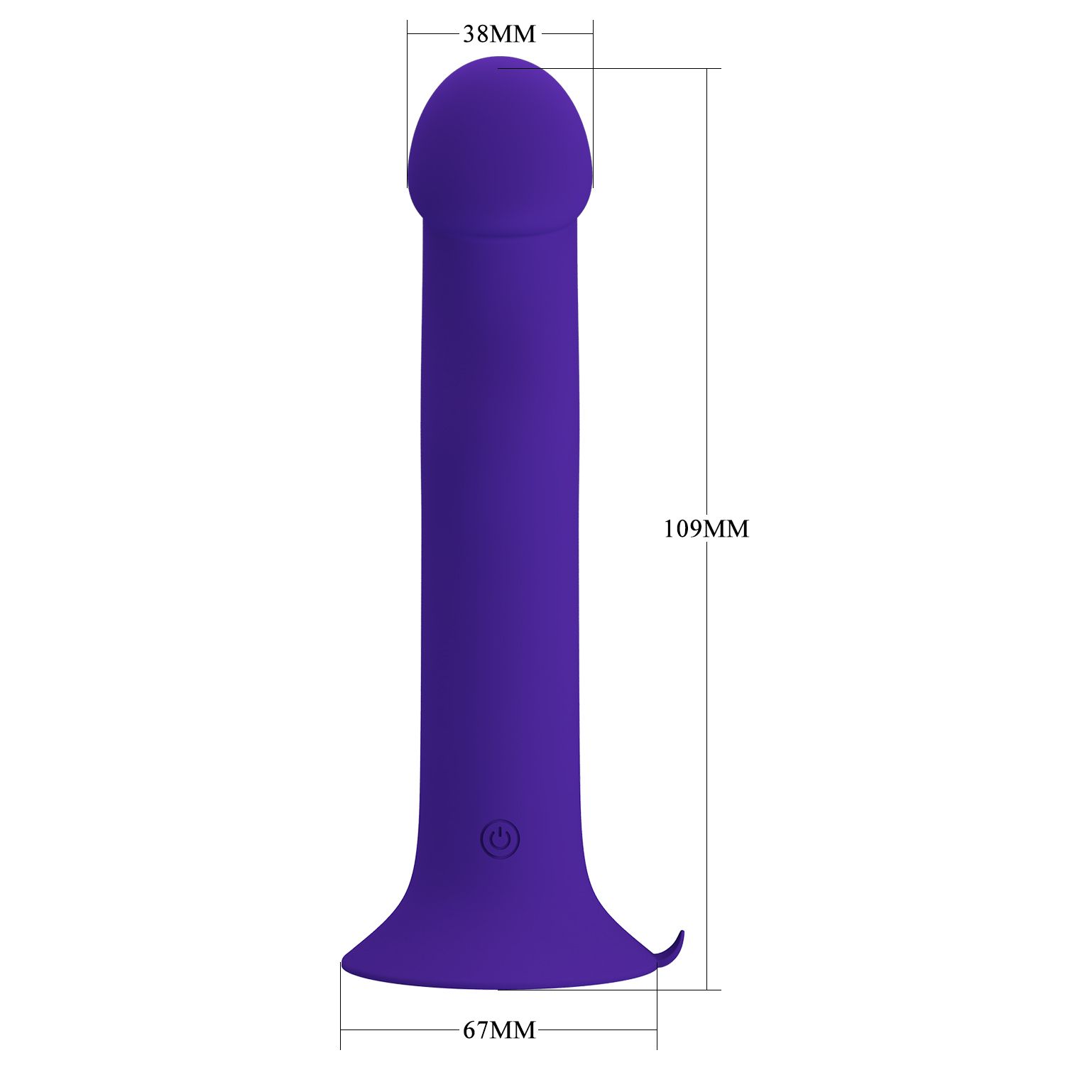 Фиолетовый вибратор с режимом боковой пульсации Murray-Youth - 19 см.