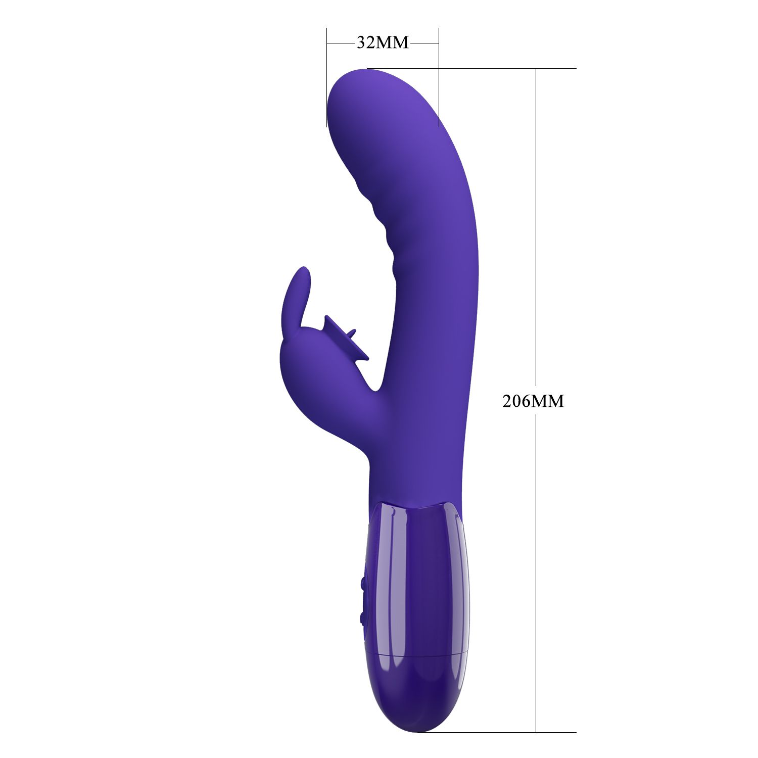 Фиолетовый вибратор-кролик Cerberus-Youth - 20,6 см.