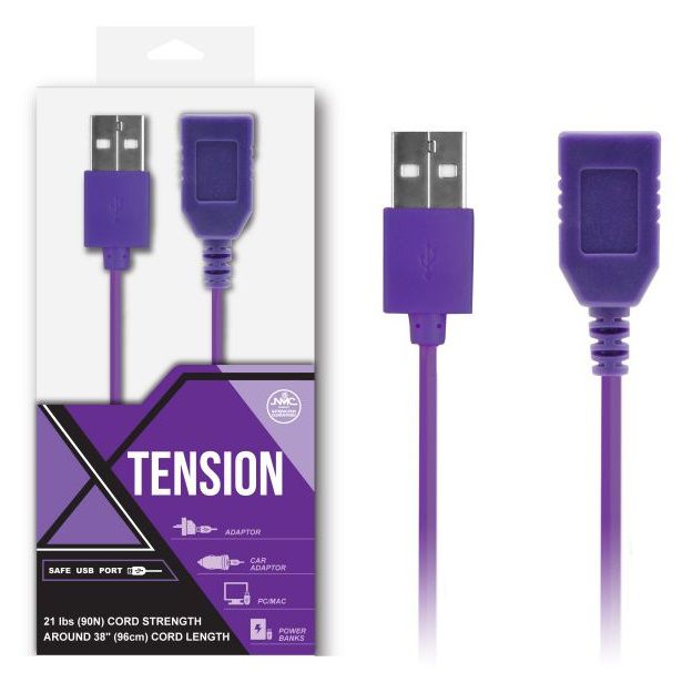 Фиолетовый удлинитель USB-провода - 100 см. (фиолетовый)