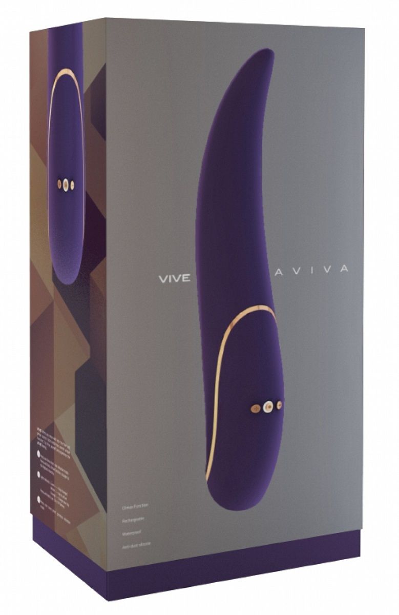 Фиолетовый вибратор Aviva с тонким кончиком - 19,8 см.