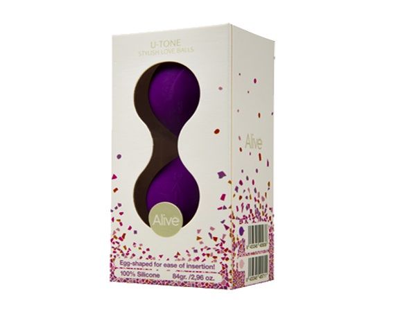 Фиолетовые вагинальные шарики U-tone  (фиолетовый)
