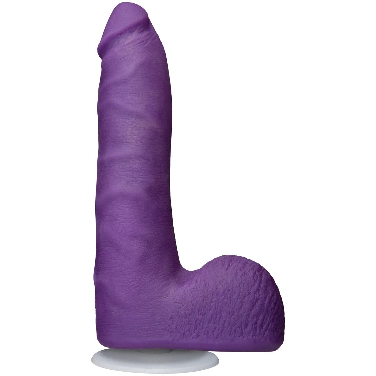 Фиолетовый фаллоимитатор на присоске Revolution 7  Slim Realistic W/Balls - 17,78 см.