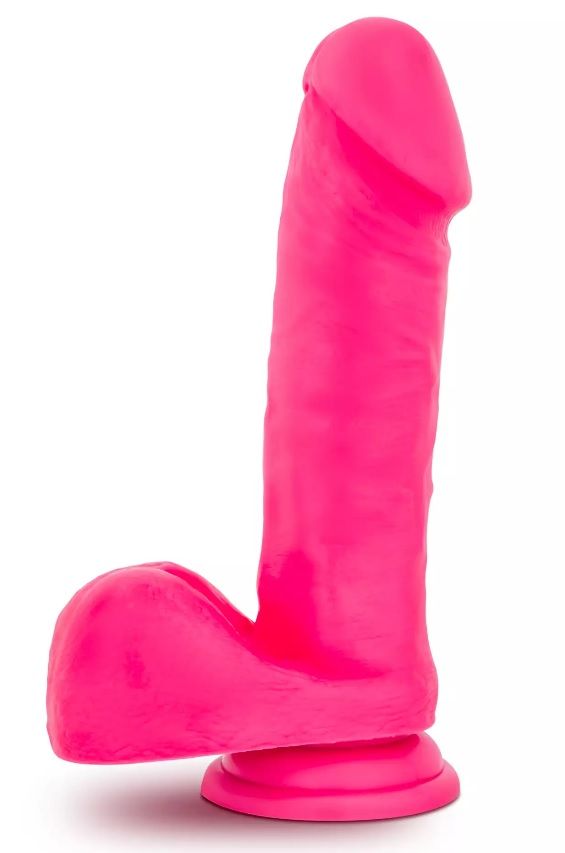 Розовый фаллоимитатор Big Poppa - 19,7 см.