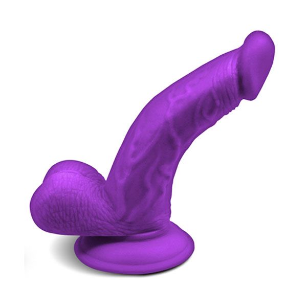 Фиолетовый фаллоимитатор на присоске Magic Stick - 17,8 см.