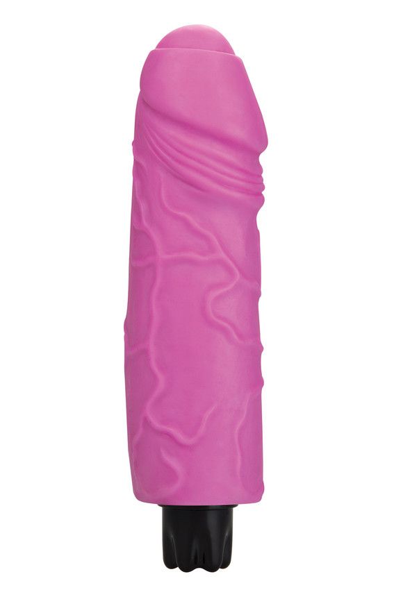Розовый вибратор Realistic Skin Vibrator Big - 22 см.