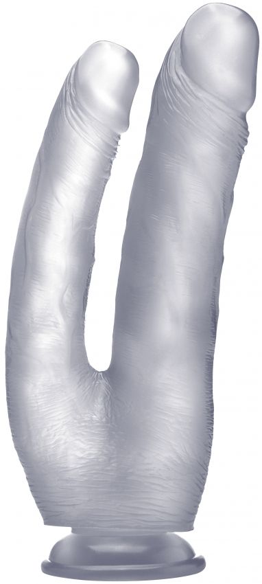 Телесный анально-вагинальный фаллоимитатор - 25,5 см.