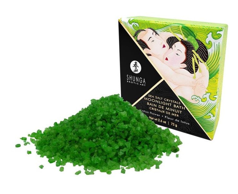 Соль для ванны Bath Salts Lotus Flower с ароматом цветков лотоса - 75 гр. (зеленый)