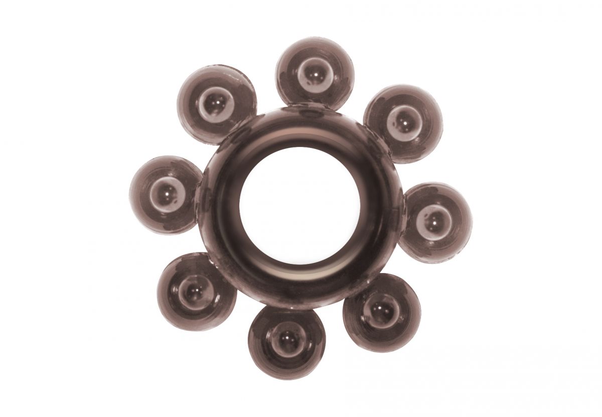 Чёрное эрекционное кольцо Rings Bubbles (черный)