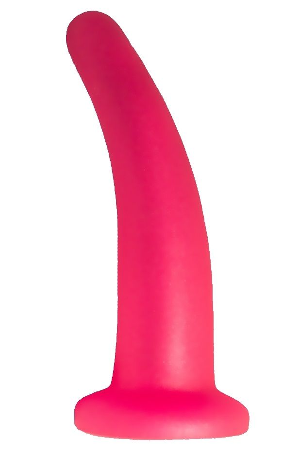 Розовый изогнутый стимулятор простаты из геля - 12,5 см. (розовый)