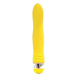 Желтый эргономичный вибратор Sexy Friend - 17,5 см.