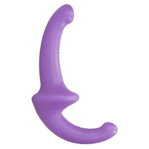 Фиолетовый безремневой страпон Silicone Strapless Strapon
