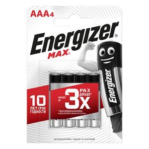 Батарейки Energizer MAX E92/AAA 1.5V - 4 шт.
