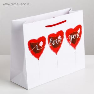 Подарочный пакет  Любовь повсюду  - 18 х 23 см.