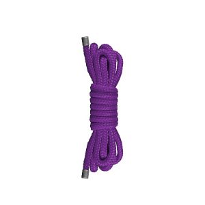 Фиолетовая нейлоновая веревка для бондажа Japanese Mini - 1,5 м.