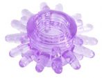Фиолетовое гелевое эрекционное кольцо с шипиками #4745