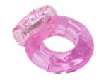Толстое розовое эрекционное кольцо с вибратором #4754
