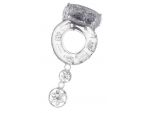 Прозрачное эрекционное кольцо с вибратором и хвостом #4766