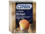 Презервативы с рёбрышками CONTEX Ribbed - 3 шт. #4897