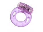 Фиолетовое эрекционное кольцо с виброэлементом в верхней части #5722