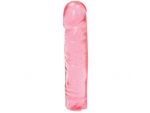 Розовый прозрачный гелевый фаллоимитатор Сristal Jellies - 20 см. #725