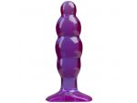 Фиолетовая рельефная анальная пробка SpectraGels Purple Anal Stuffer - 14 см. #730