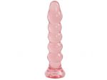 Анальная елочка из розового геля Crystal Jellies Anal Plug Bumps - 15,2 см. #7978