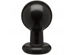 Круглая черная анальная пробка Classic Round Butt Plugs Large - 12,1 см. #8352