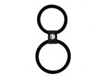 Чёрное двойное эрекционное кольцо Dual Rings Black #16345