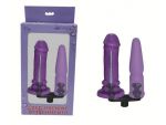 Фиолетовая двойная насадка для секс-машин #18022