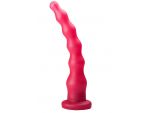 Розовый удлинённый анальный стимулятор с шариками - 22 см. #104341
