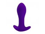 Фиолетовая анальная втулка с вибрацией - 10,5 см. #104360
