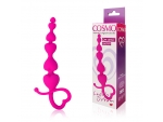 Розовая анальная цепочка Cosmo с петелькой - 14,5 см. #105375