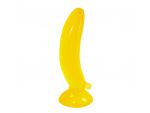 Фаллоимитатор на присоске Banana желтого цвета - 17,5 см. #105526