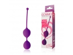 Фиолетовые двойные вагинальные шарики Cosmo с хвостиком для извлечения #105921