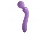 Фиолетовый двусторонний вибростимулятор Duo Wand Massage-Her - 19,6 см. #107600