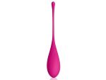 Ярко-розовый тяжелый каплевидный вагинальный шарик со шнурком #118105