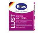 Рифленые презервативы RITEX LUST с пупырышками - 3 шт. #121729