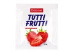 Пробник гель-смазки Tutti-frutti с земляничным вкусом - 4 гр. #123346