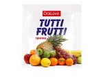 Саше гель-смазки Tutti-frutti со вкусом тропических фруктов - 4 гр. #123348