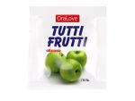 Пробник гель-смазки Tutti-frutti с яблочным вкусом - 4 гр. #123349