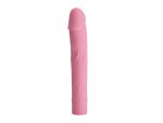 Нежно-розовый вибратор Vic с выделенными венками - 15,5 см. #128664