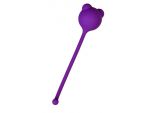 Фиолетовый силиконовый вагинальный шарик A-Toys с ушками #131492