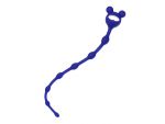 Синяя силиконовая анальная цепочка Froggy - 27,4 см. #131656