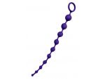 Фиолетовая силиконовая анальная цепочка Grape - 35 см. #131933