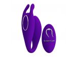 Фиолетовый U-образный вибратор для пар Bill с пультом ДУ #132529