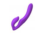 Фиолетовый безремневой вибрострапон с пультом Ultimate Strapless Strap-On - 22,22 см. #138615
