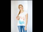 Женская футболка с коротким рукавом и принтом-фламинго #140452