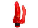 Красный анально-вагинальный вибратор №11 - 15,5 см. #142706